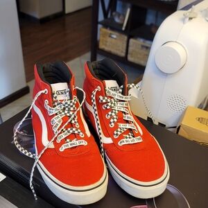 Vans Red and White Women's Sneakers